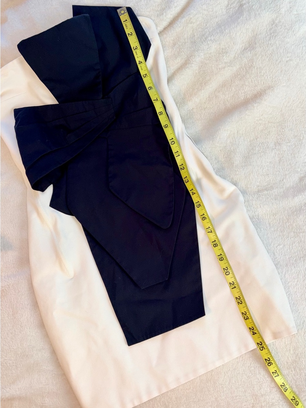 Antonio Berardi Strapless Colorblock Dress White Black Avant Garde Bow Dress 4 - Picture 10 of 11